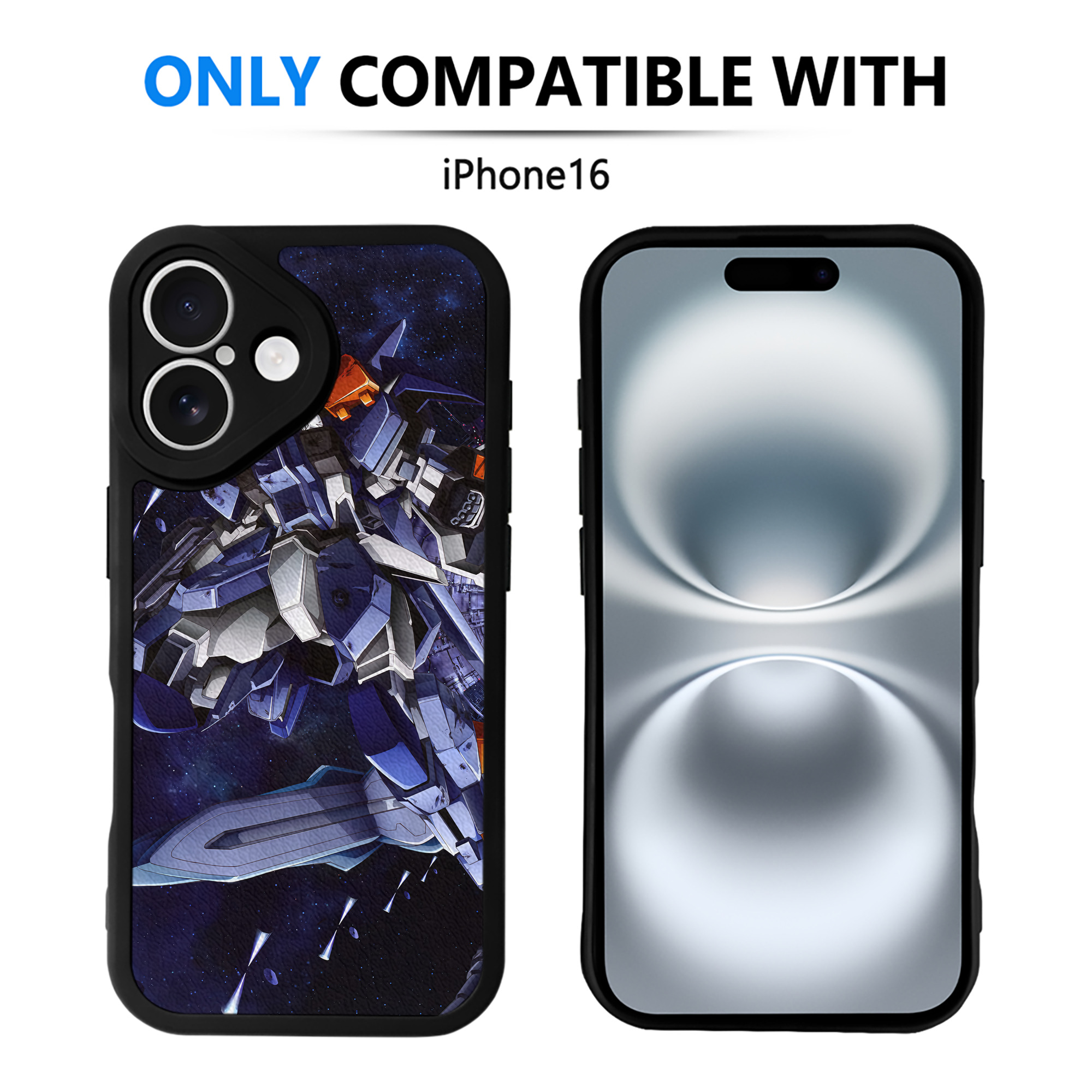 （画像用） 機動戦士ガンダム Mobile Suit Gundam 【iPhone 16シリーズ対応】シリコンスマホケース（レザー調） 材質：シリコン